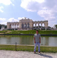 Gerardo Flores Sempertegui at Schonbrunn Castle in Vienna, Austria