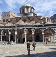 Gerardo Flores Sempertegui at Rila Monastery in Bulgaria