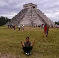 Gerardo Flores Sempertegui at Chichen Itza in Mexico
