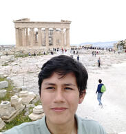Gerardo Flores Sempertegui at Parthenon in Greece