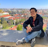 Gerardo Flores Sempertegui at Prague Castle in Prague, Czech Republic